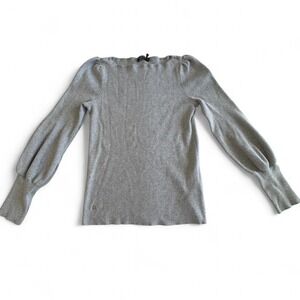 Ralph Lauren Size Large Gray Ribbed Sweater –‎ Long Sleeve Cotton Blend